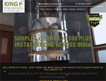 Tablet Screenshot of kingelevators.com